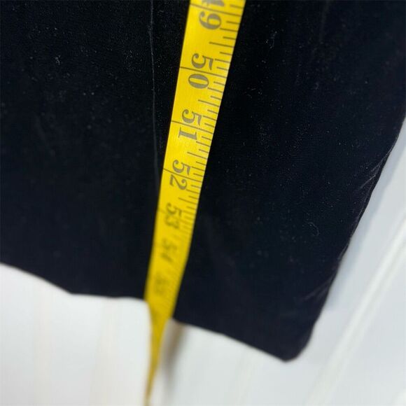 Vintage Jessica McClintock Black Velvet Gold Bow Halter Gown Size 10 USA Made - Picture 8 of 12